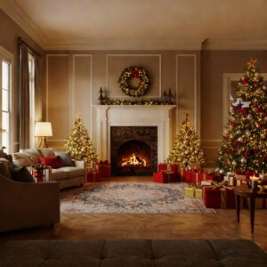 Holiday Plumbing Houston home with festive decorations.