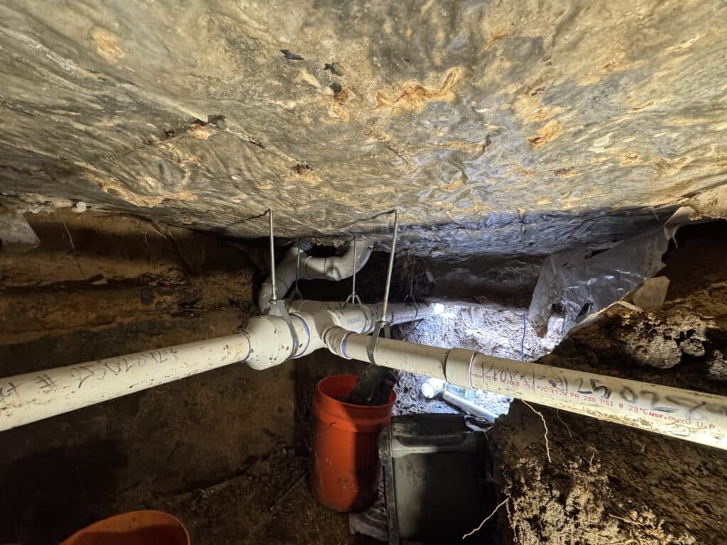 Sewer line rerouting