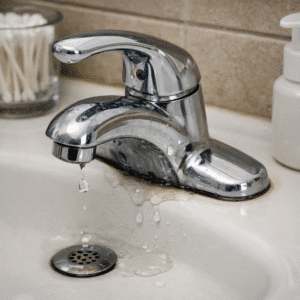 faucet leaking from handle