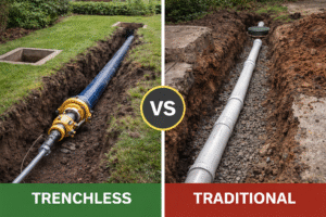 Trenchless vs Traditional Sewer Line Replacement Repipe Solutions Inc Houston Texas