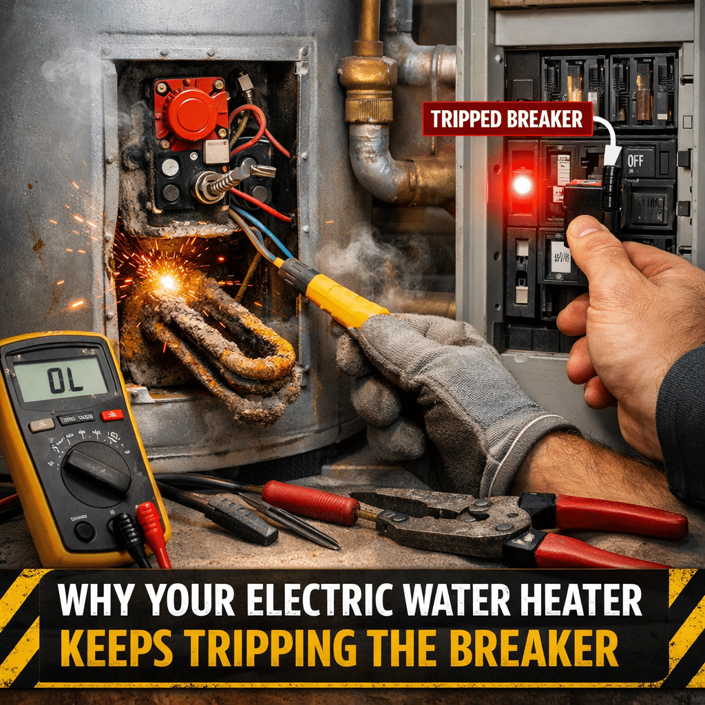 electric water heater tripping breaker