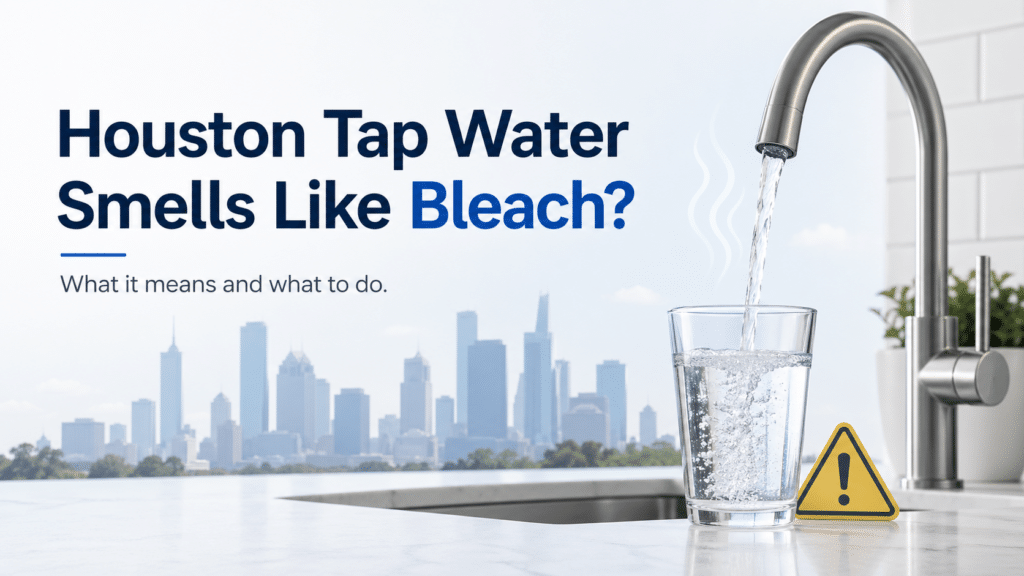 tap water smells like bleach
